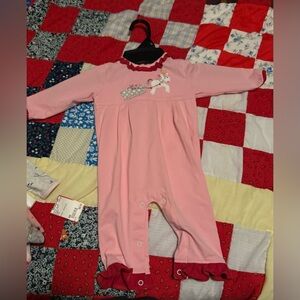 Pink Ruffled Kids One Piece